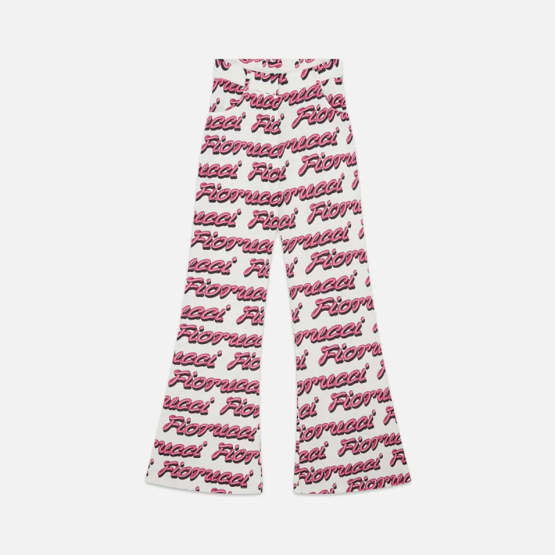Fiorucci Bubble Logo Trousers - White sold by Kith