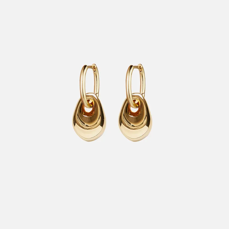 Anni Lu Golden Pebble Earrings Gold Plated - Gold sold by Kith