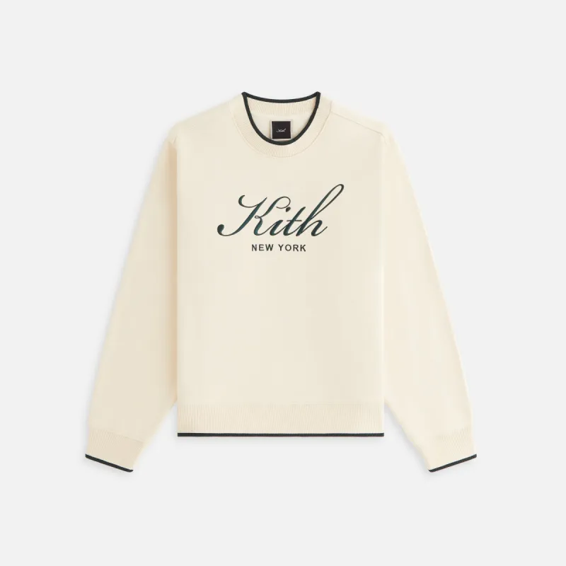 Kith Women Ashwin Script Crewneck - Muslin sold by Kith