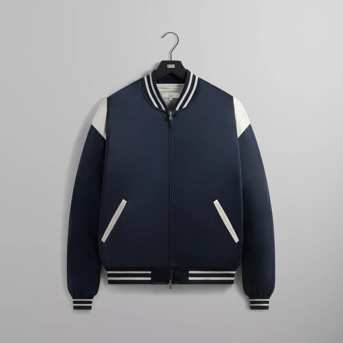 &Kin Vance Satin Bomber Jacket - Nocturnal | Parallel