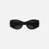 Gucci Acetate Oval Frames - Black sold by Kith