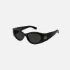 Gucci Acetate Oval Frames - Black sold by Kith