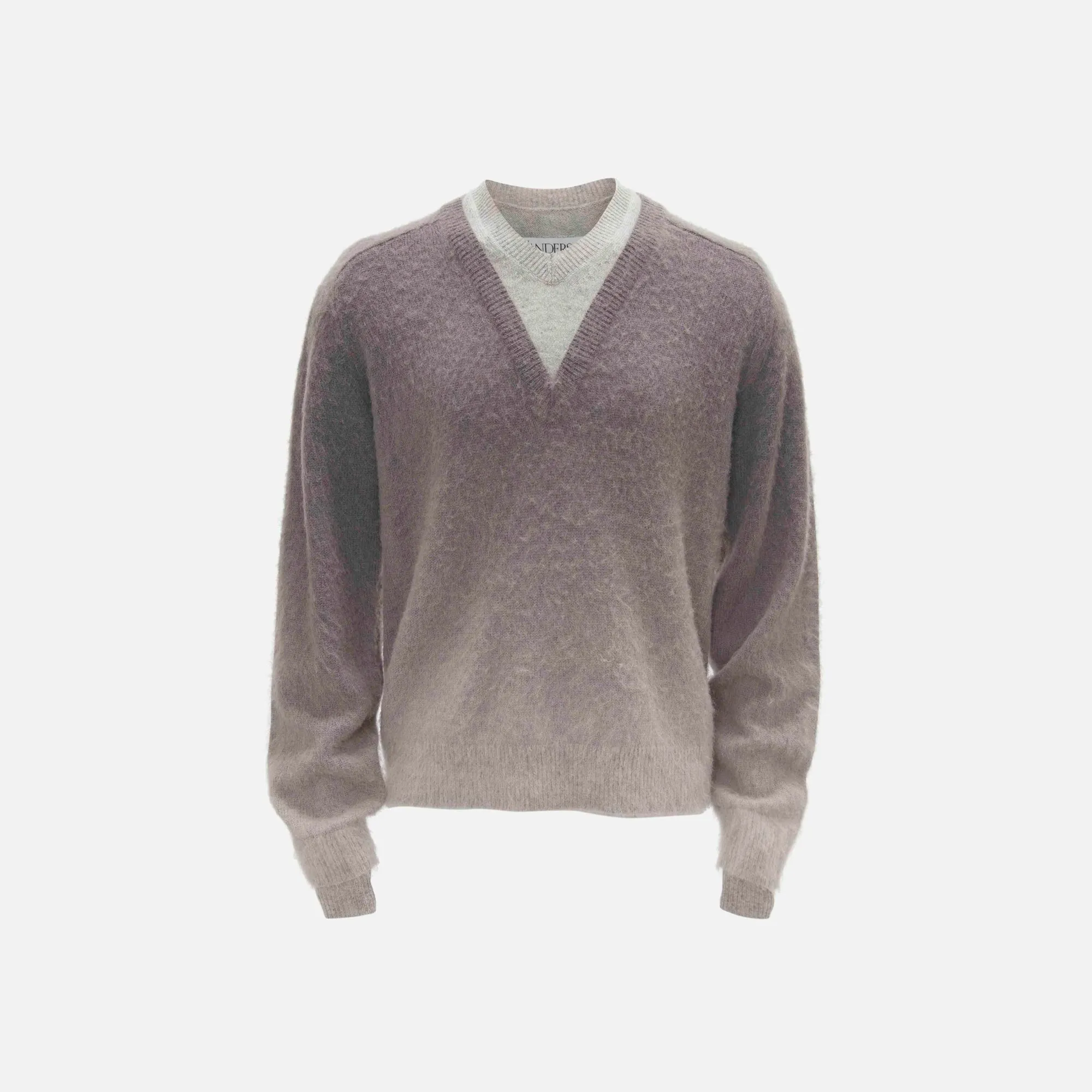 JW Anderson V-Neck Gradient Jumper - Dark Grey sold by Kith