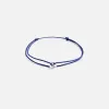 Le Gramme 1g Entrelacs Cord Bracelet Slick Polished - Navy / Silver sold by Kith
