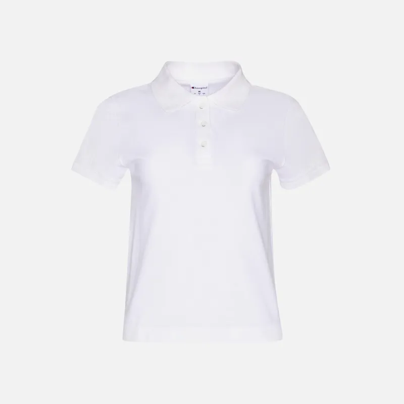 GUIZIO x Champion Knit Polo - White sold by Kith