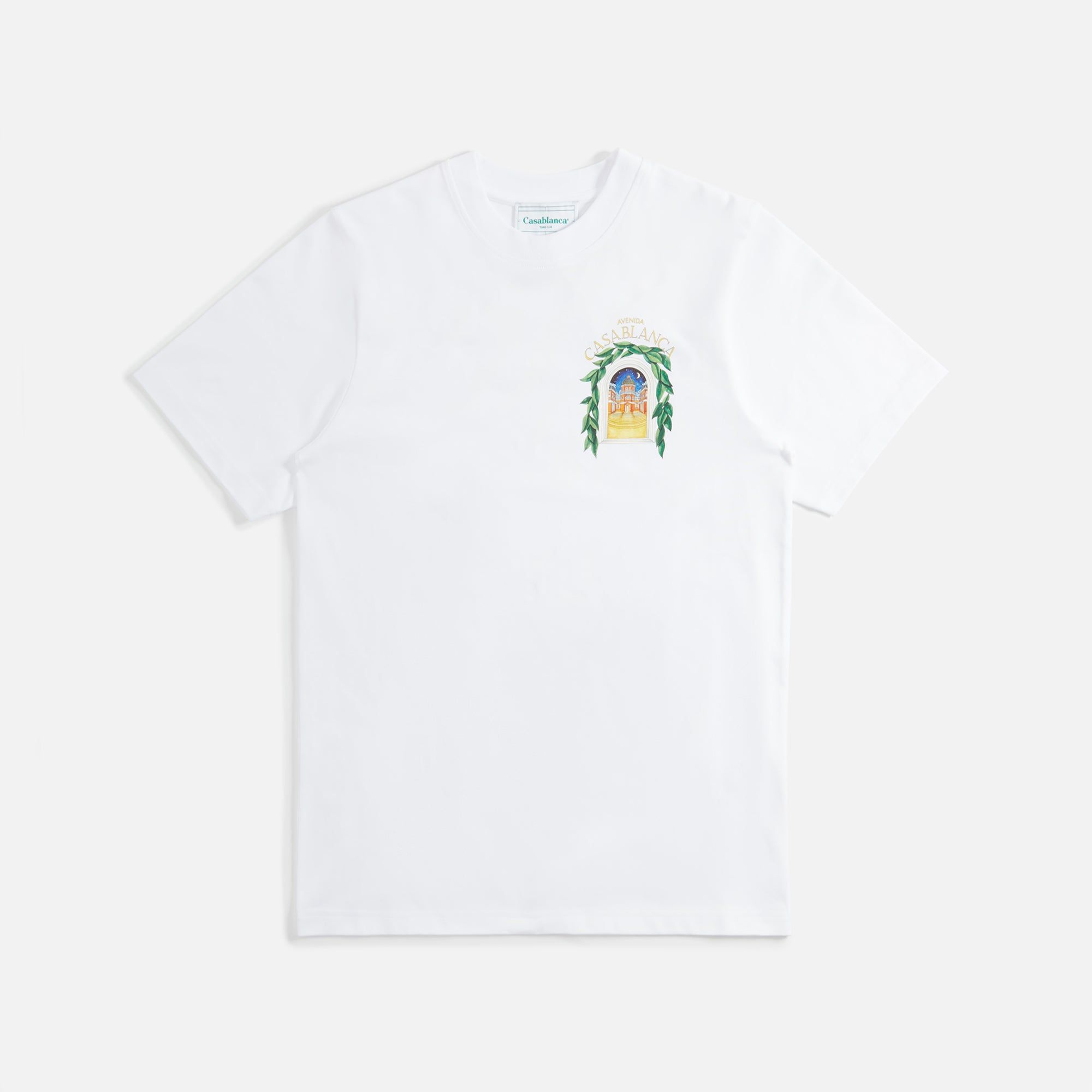 Casablanca Avenida Printed Tee - White sold by Kith