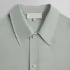Kith Silk Cotton Boxy Collared Overshirt - Brine sold by Kith