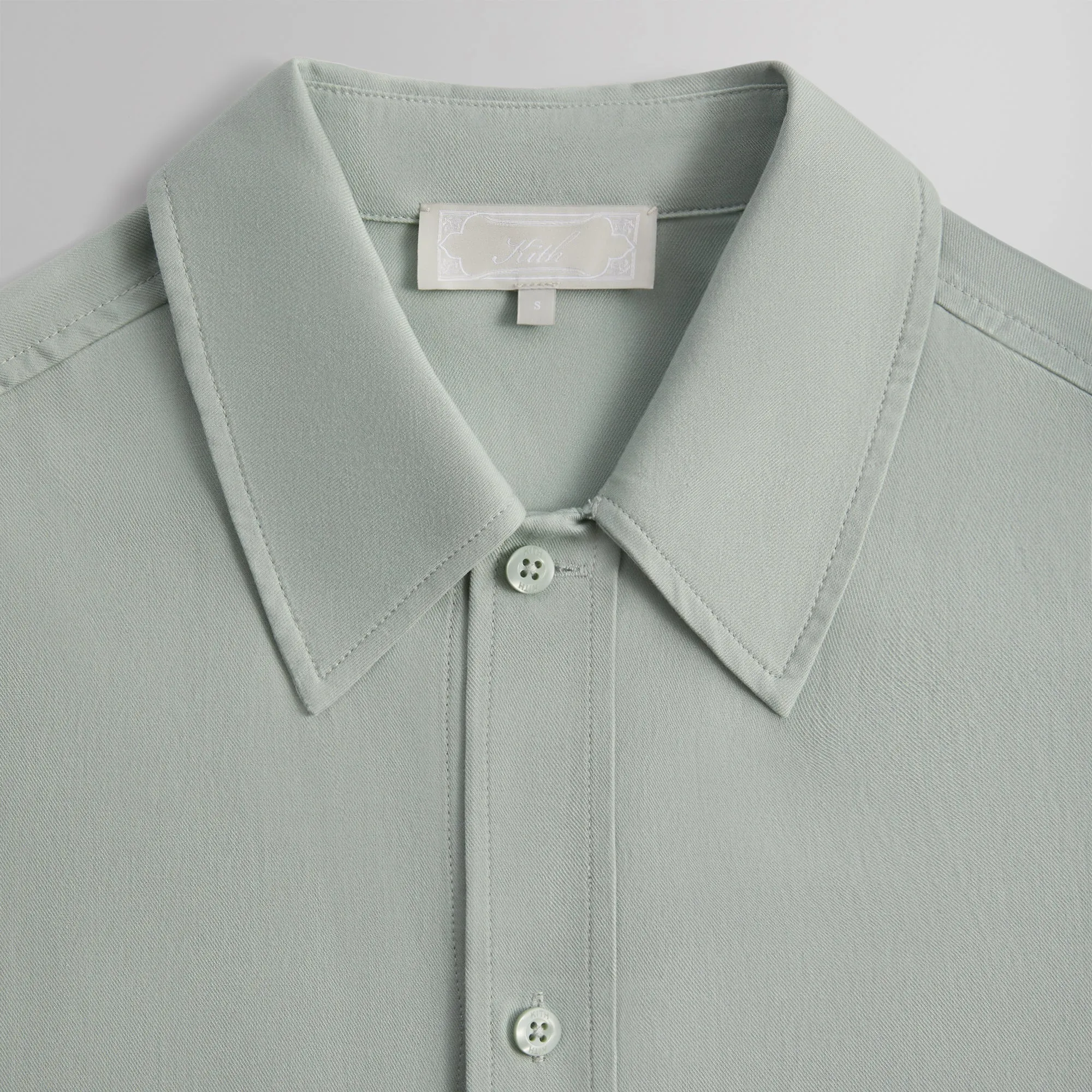 Kith Silk Cotton Boxy Collared Overshirt - Brine sold by Kith product image thumbnail 3