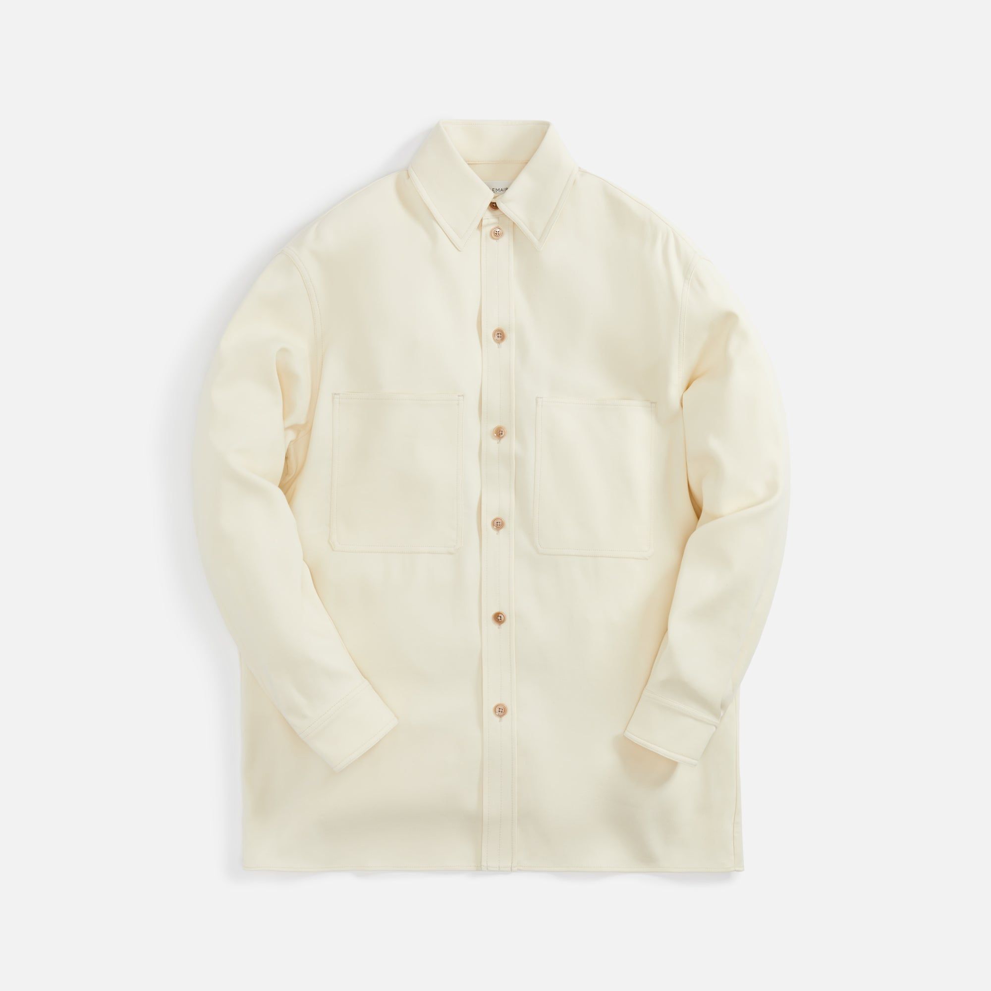 Lemaire Straight Collar Shirt - Light Cream sold by Kith