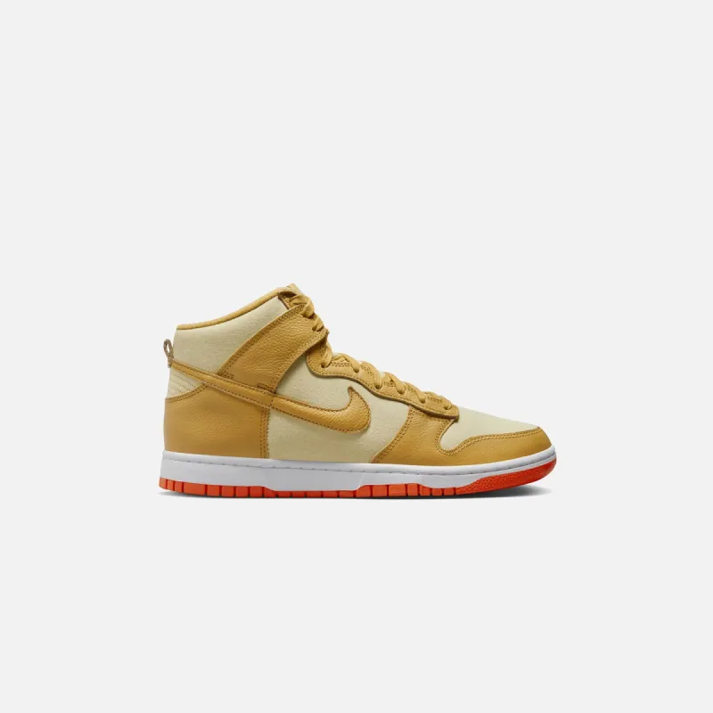 Nike Dunk High Retro PRM NBHD - Team Gold / Wheat Gold sold by Kith