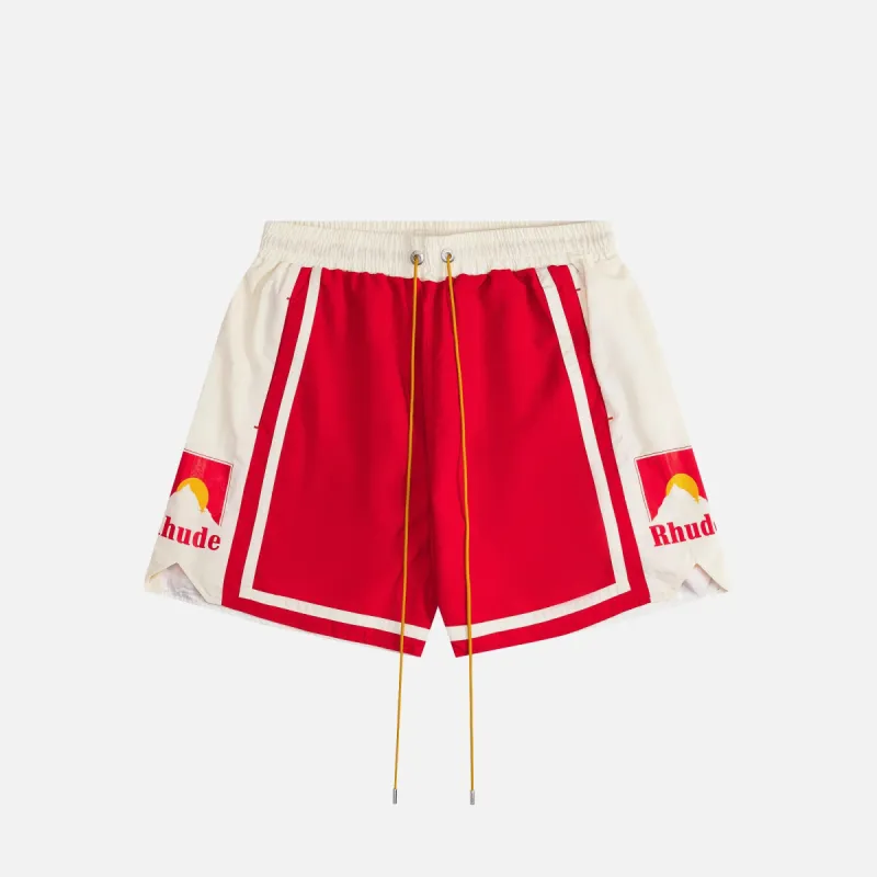 Rhude Moonlight Short - Red / Cream sold by Kith