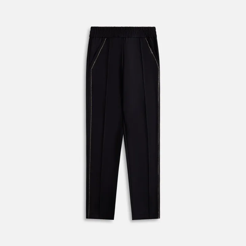 Palm Angels Monogram Stud Track Pants - Black Silver sold by Kith