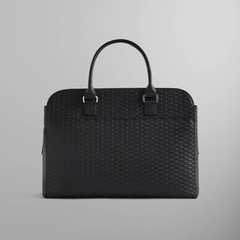 Kith Document Bag in Kith Monogram Saffiano Leather - Black sold by Kith