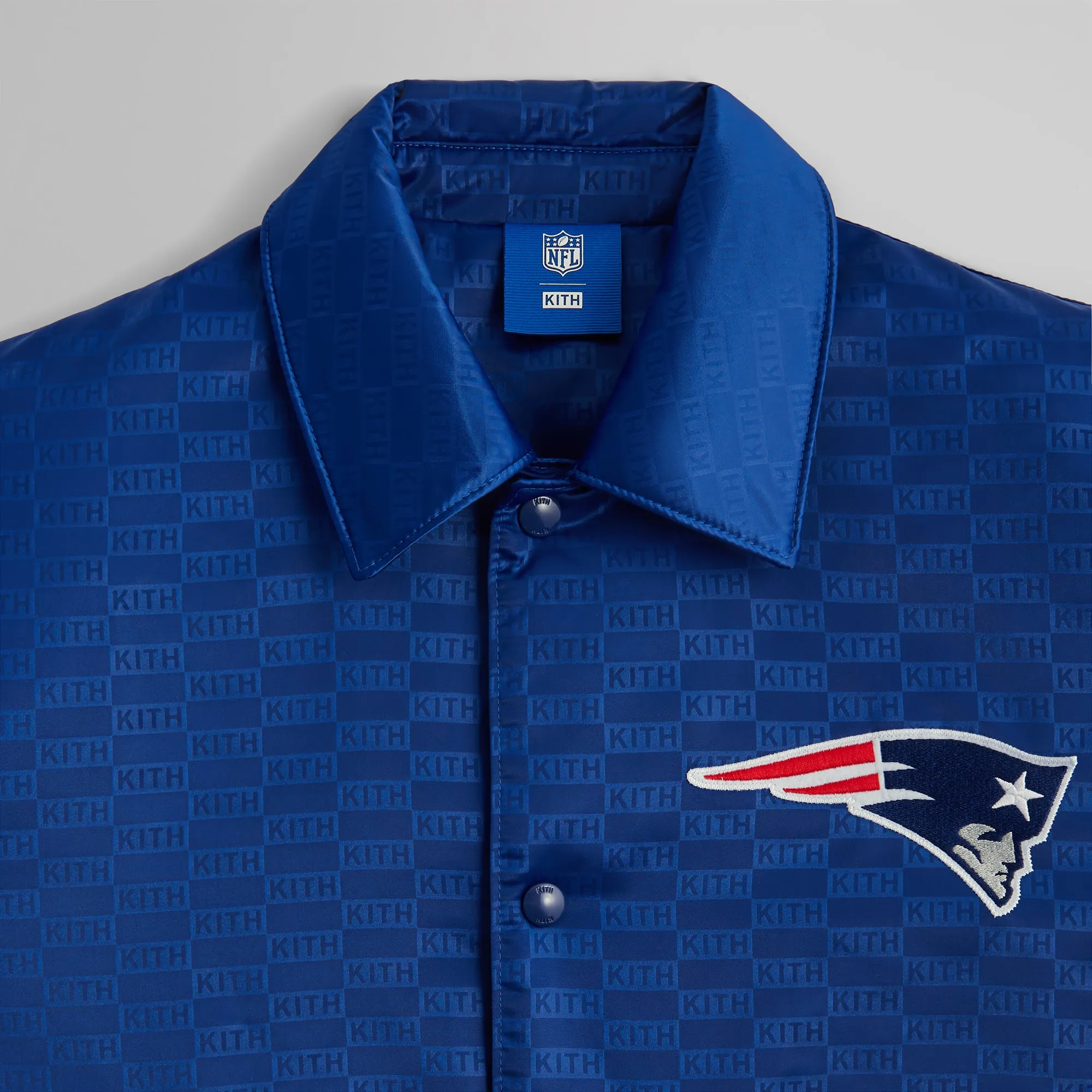 Kith for the NFL: Patriots Satin Bomber Jacket - Action sold by Kith product image thumbnail 3