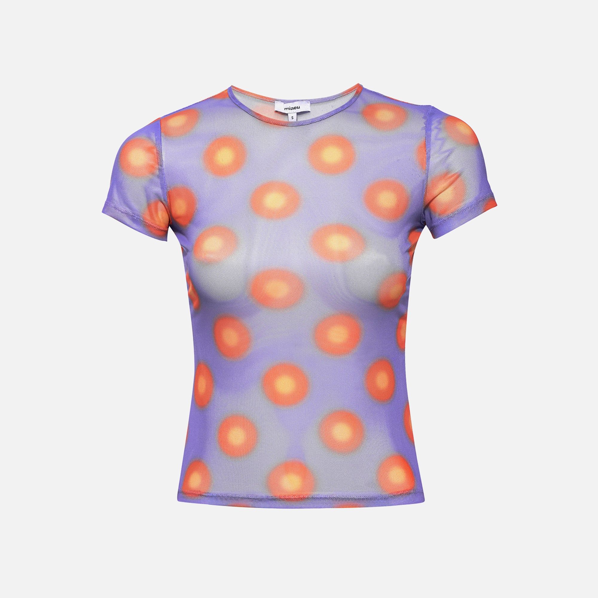Miaou Mini Tee - Gradient Dot Orange sold by Kith