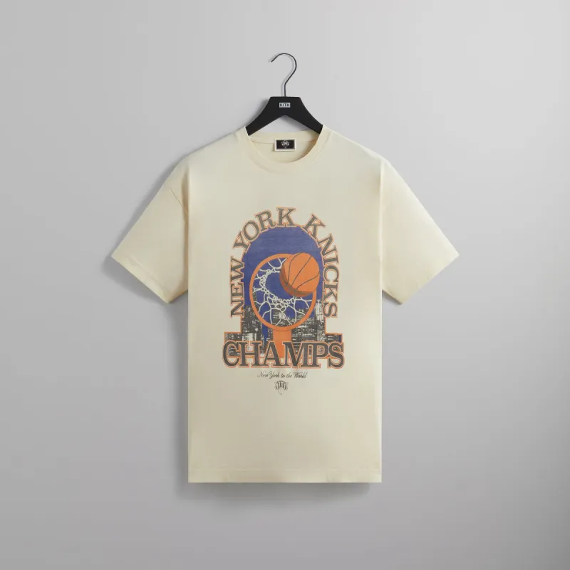 Kith for the New York Knicks Champions Vintage Tee - Sandrift sold by Kith