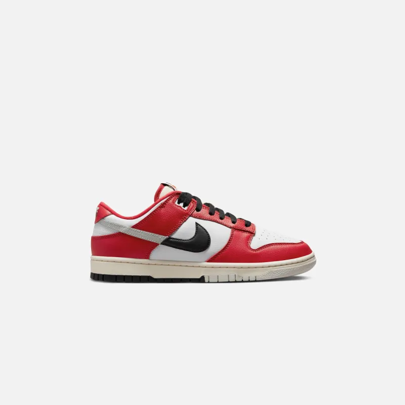 Nike Dunk Low Retro PRM - University Red / Black / Light Silver sold by Kith