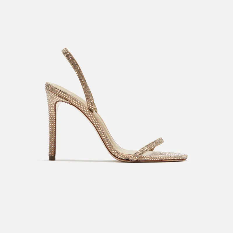 Black Suede Studio Luciana - Gold Satin / Matching Stones sold by Kith