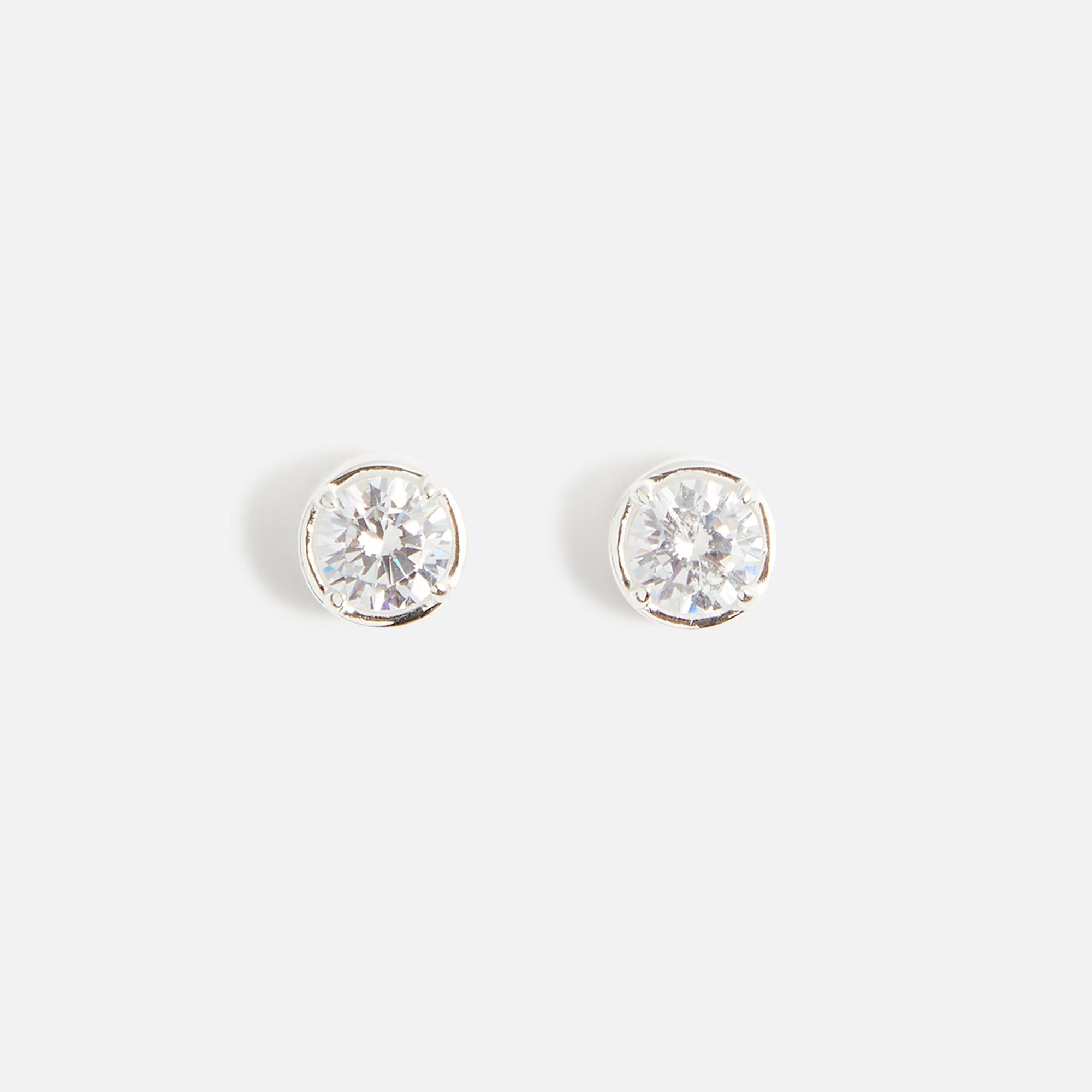 Hatton Labs Round Stud Earrings - Silver sold by Kith