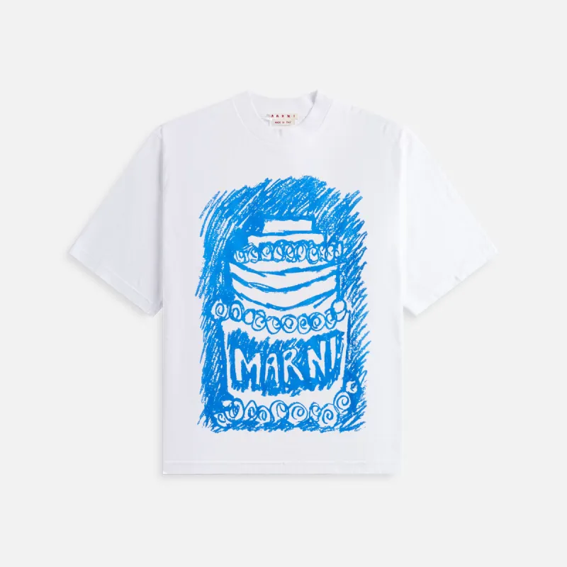 Marni Blu Cake Organic Jersey - Lily White sold by Kith