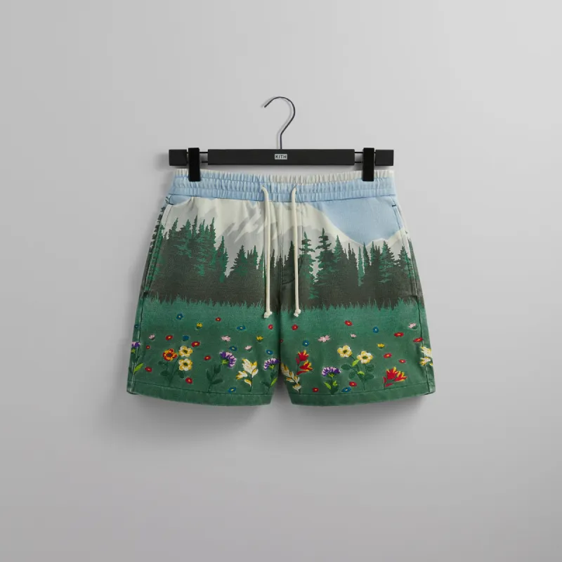 Kith Scenic Fleece Curtis Short - Larimar sold by Kith