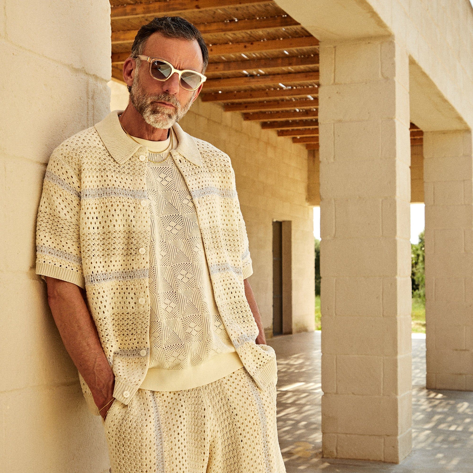 Kith Thompson Crochet Buttondown - Veil | Parallel