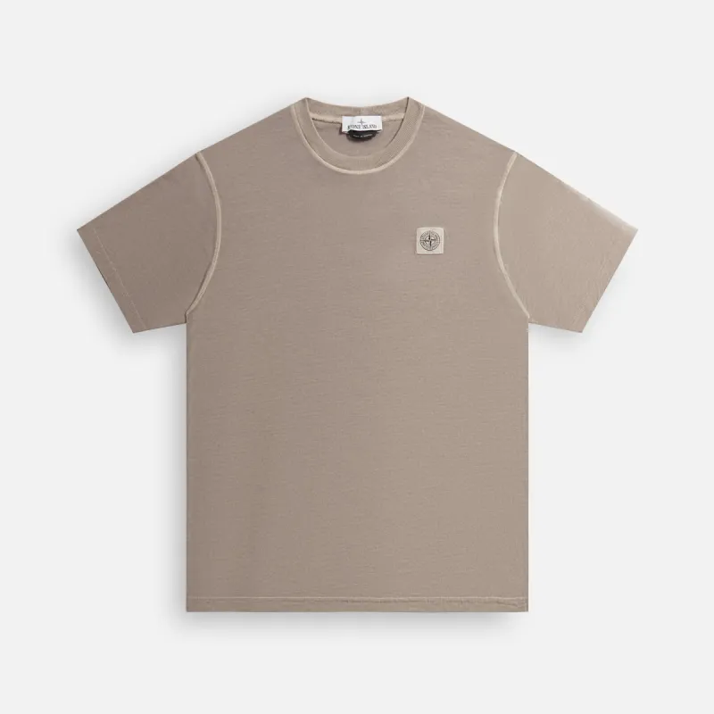 Stone Island Garment Dyed Tee - Dove Grey sold by Kith
