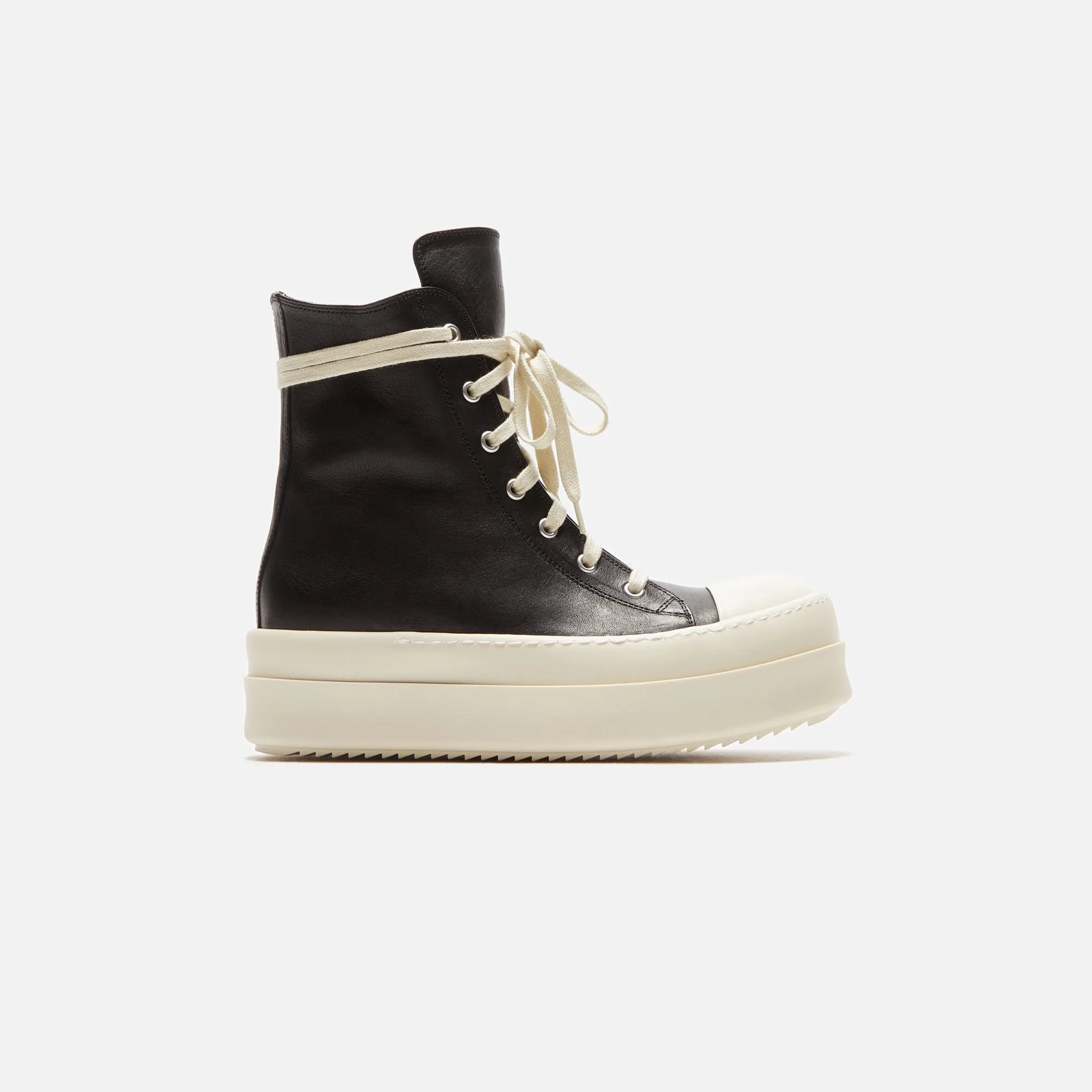 Rick Owens WMNS Mega Bumper Sneakers - Black / Milk sold by Kith