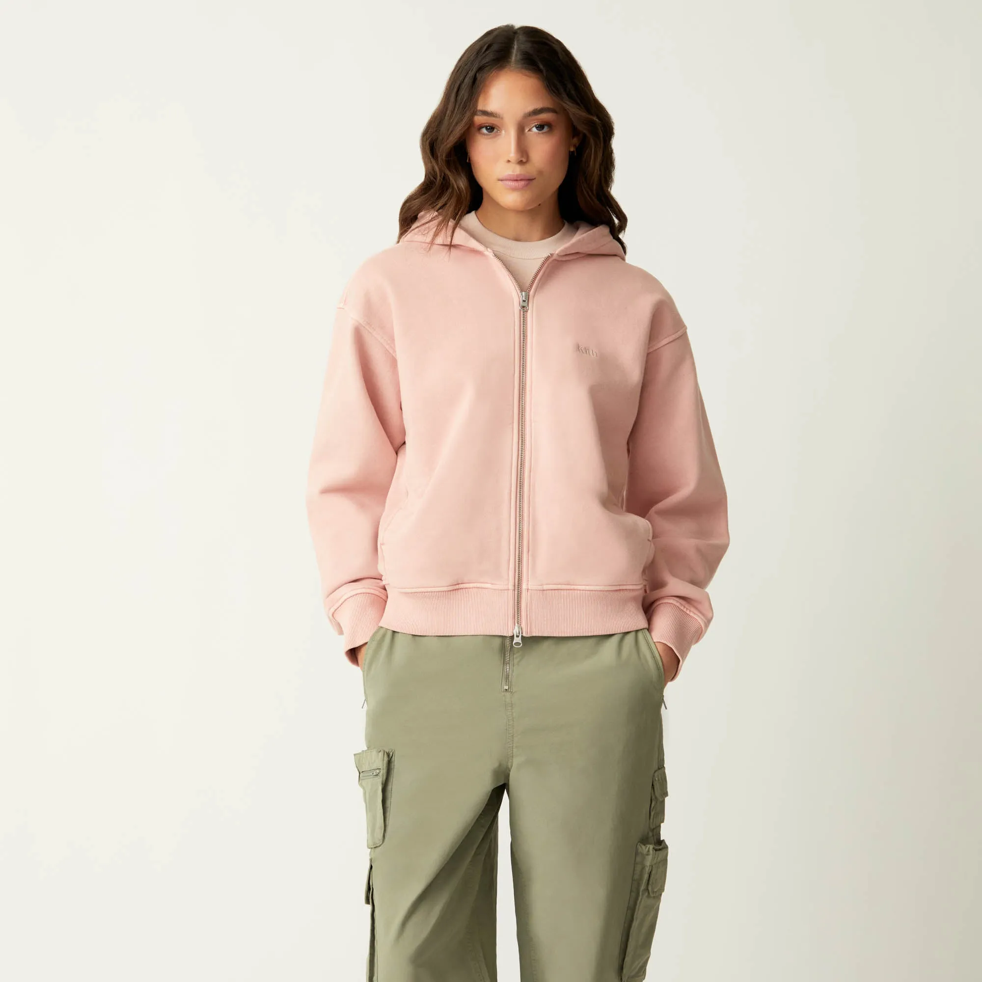 Kith Women Tanner Full Zip Hoodie - Peach Powder sold by Kith product image thumbnail 2