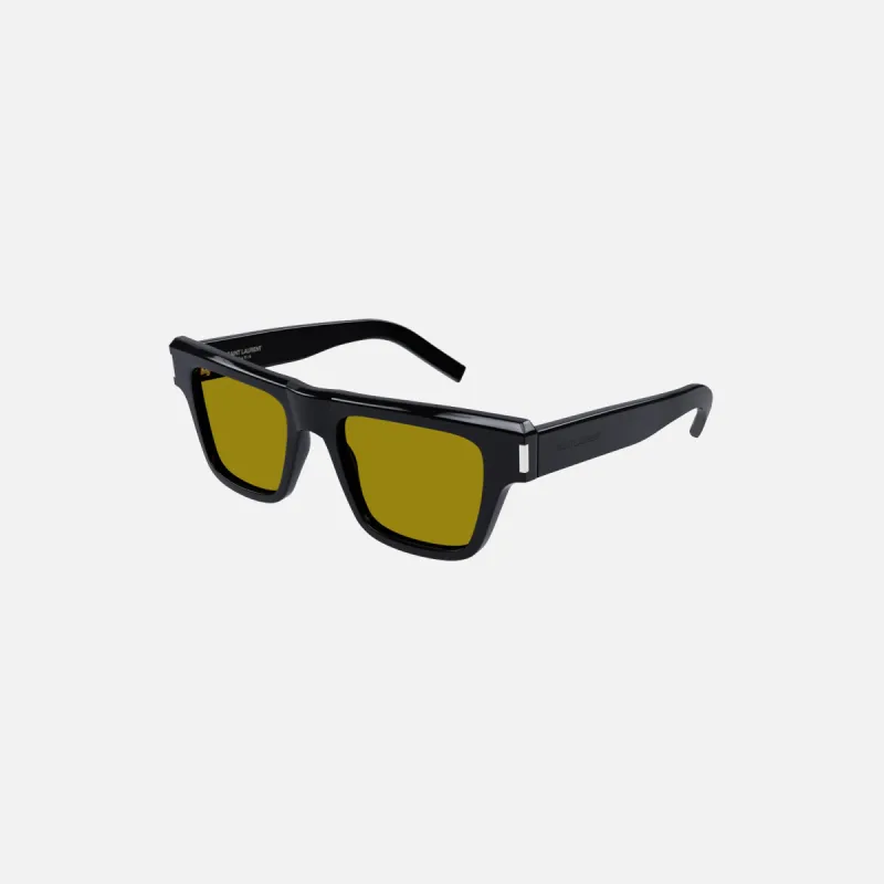 Saint Laurent Bold Flat Top Sunglasses - Black made by Kith