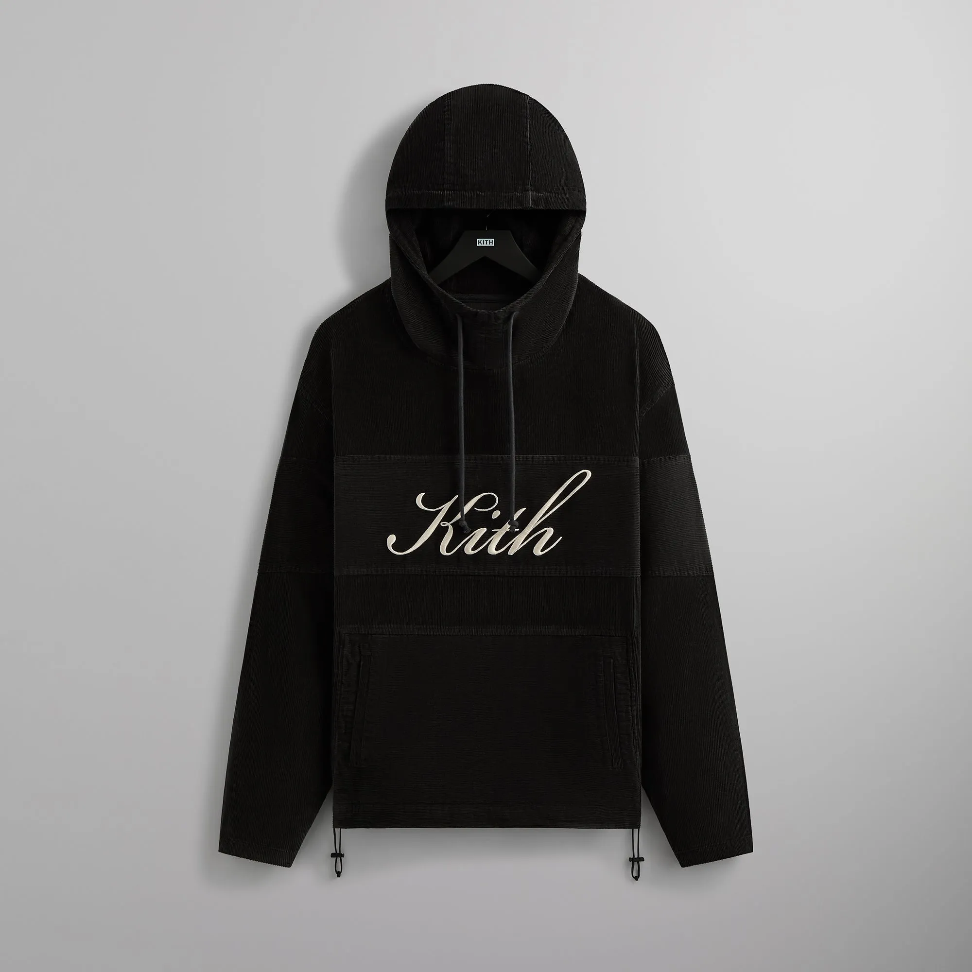 Kith Washed Corduroy Caden Hoodie - Carbon sold by Kith