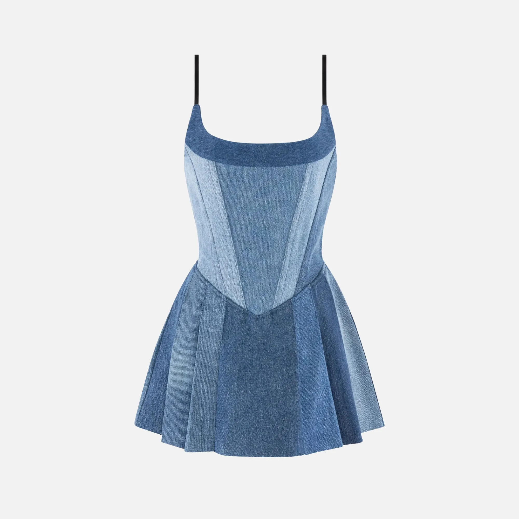 EB Denim Polka Dress - Upcycled Denim sold by Kith