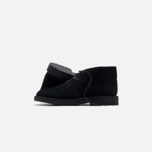 Clarks Grade School Desert Boot - Black Suede sold by Kith