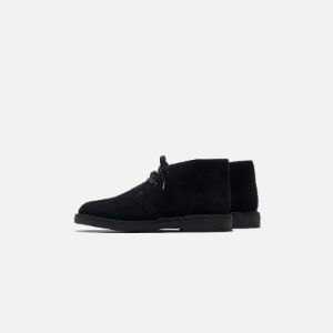Clarks Grade School Desert Boot - Black Suede sold by Kith