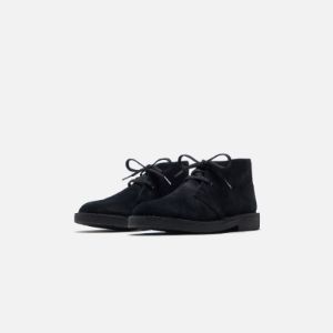Clarks Grade School Desert Boot - Black Suede sold by Kith