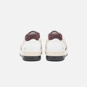 Rhude Racing Sneaker - White / Maroon / Beige sold by Kith