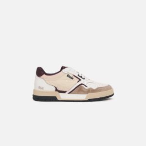 Rhude Racing Sneaker - White / Maroon / Beige sold by Kith