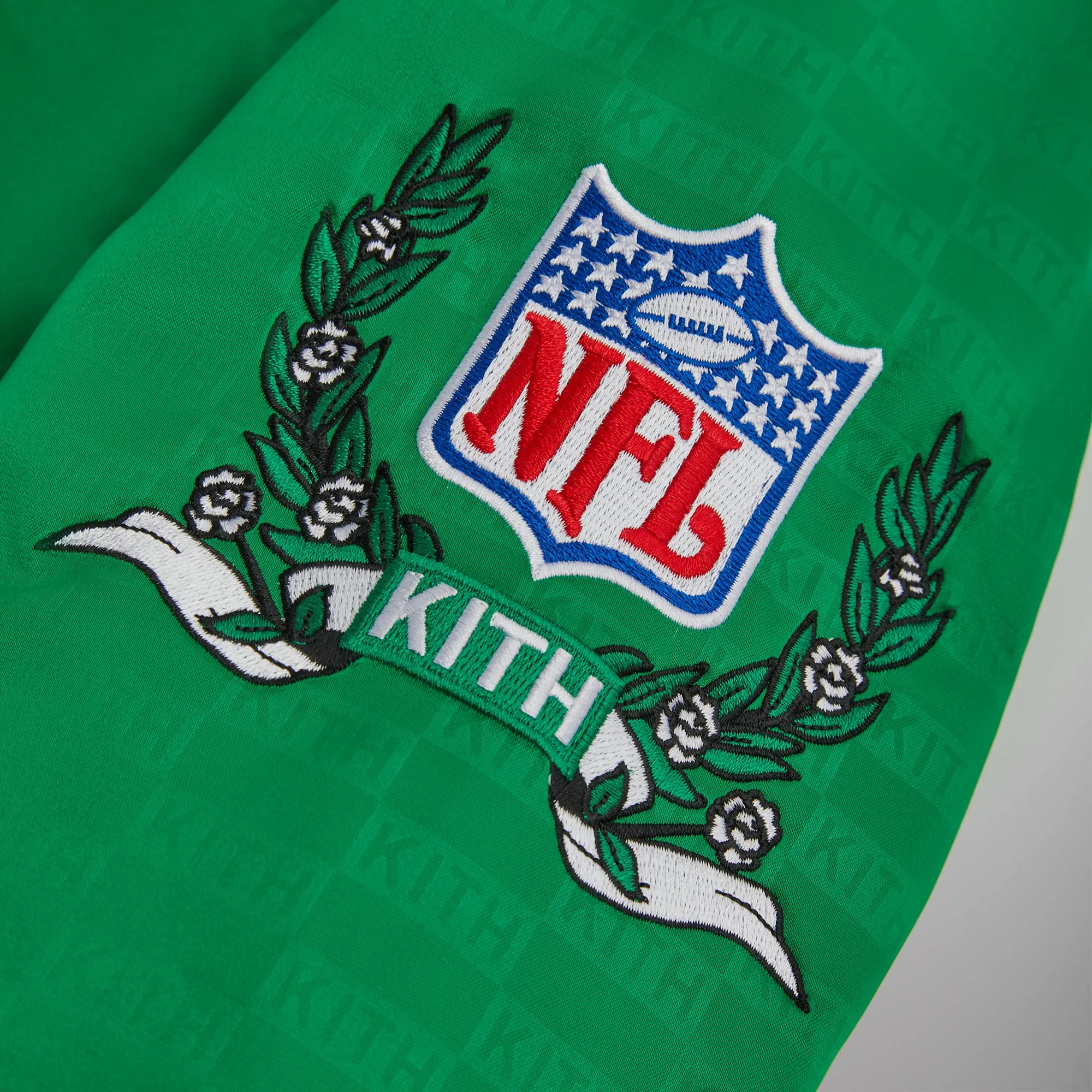 Kith for the NFL: Jets Satin Bomber Jacket - Luna sold by Kith product image thumbnail 5