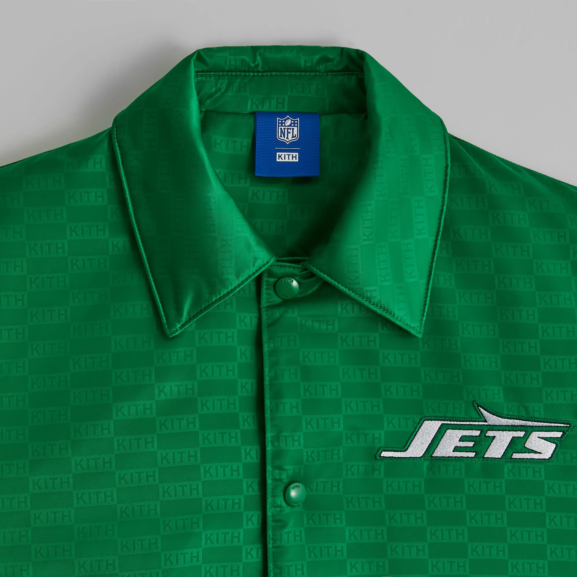 Kith for the NFL: Jets Satin Bomber Jacket - Luna sold by Kith product image thumbnail 3