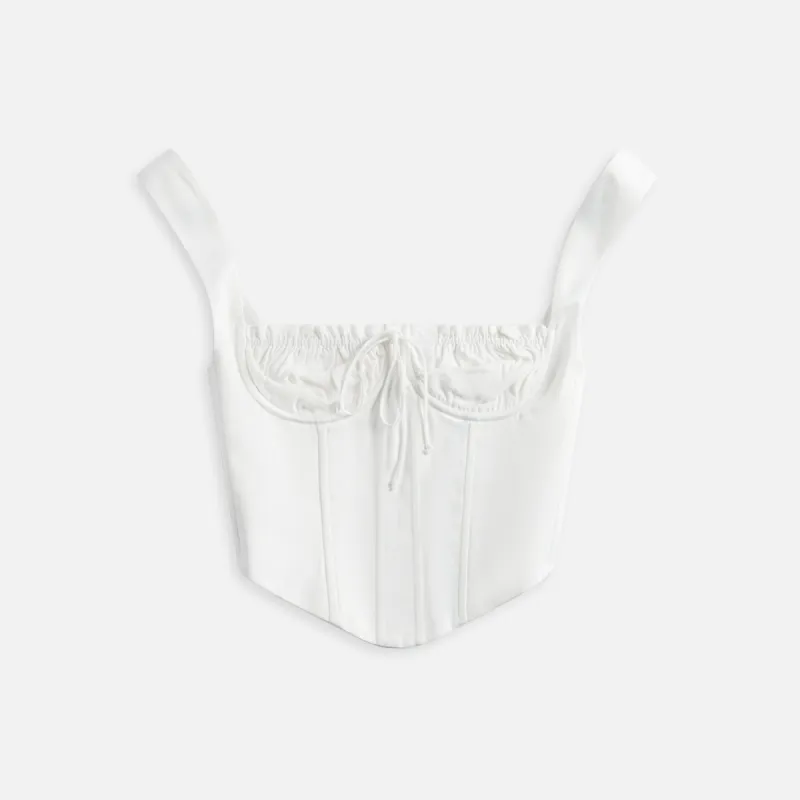 GUIZIO Ruched Cup Bustier Top - Ivory sold by Kith