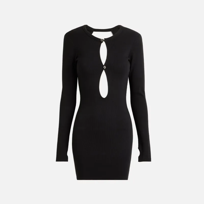 Ksubi Arise Long Sleeves Keyhole Dress - Black sold by Kith