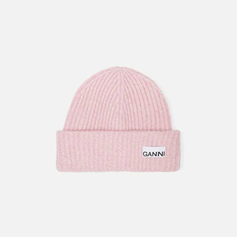 Ganni Structured Rib Beanie - Lilac Sachet sold by Kith