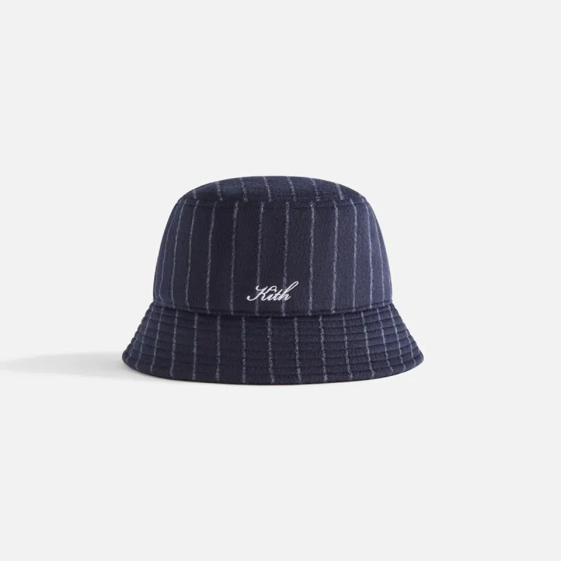 Kith Women Melton Wool Bucket Hat - Nocturnal sold by Kith