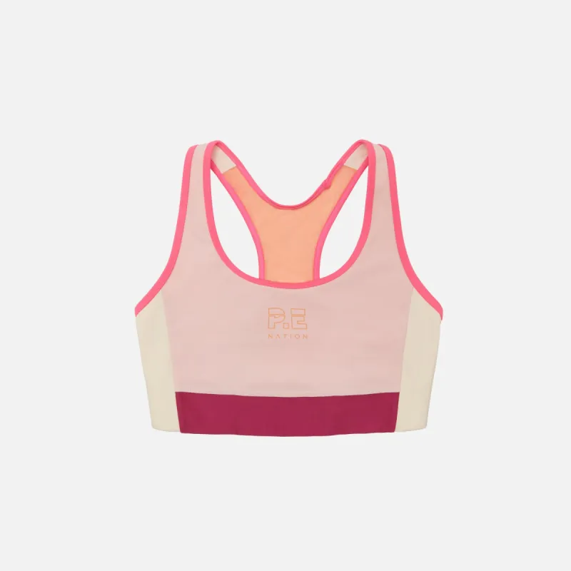 P.E Nation Itialise Sports Bra - Lotus Pink sold by Kith