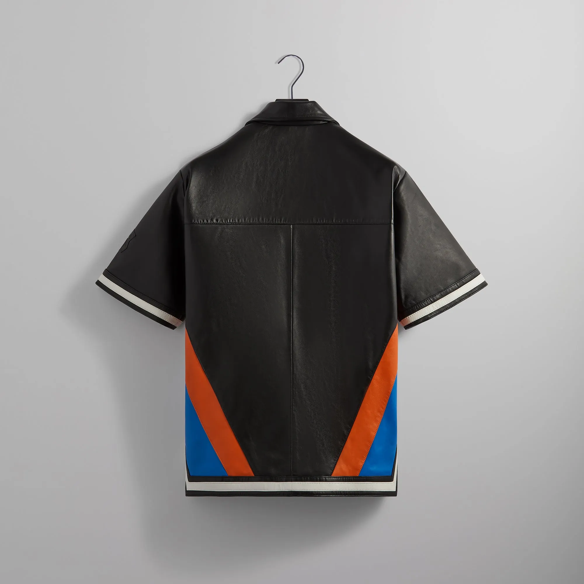 Kith for the New York Knicks Leather Woodpoint Shirt - Black sold by Kith product image thumbnail 2