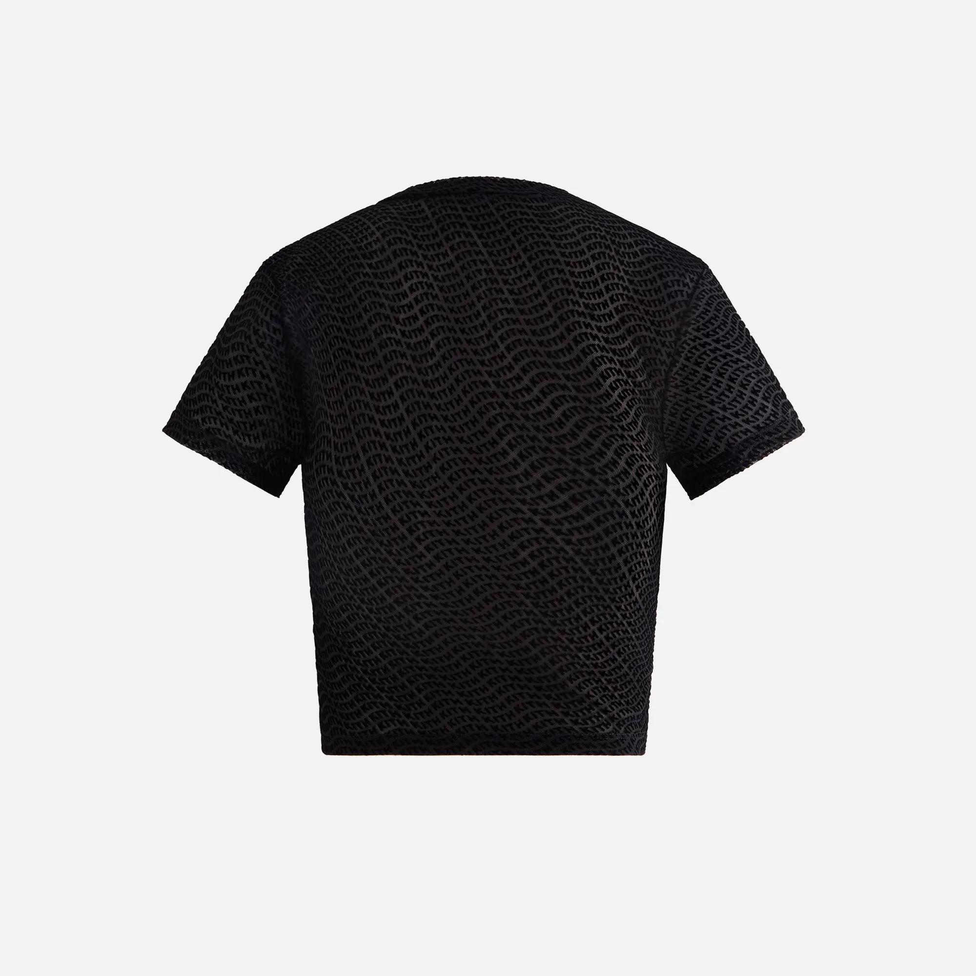 Kith Women Mulberry III Monogram Wave Mesh Tee - Black sold by Kith product image thumbnail 4