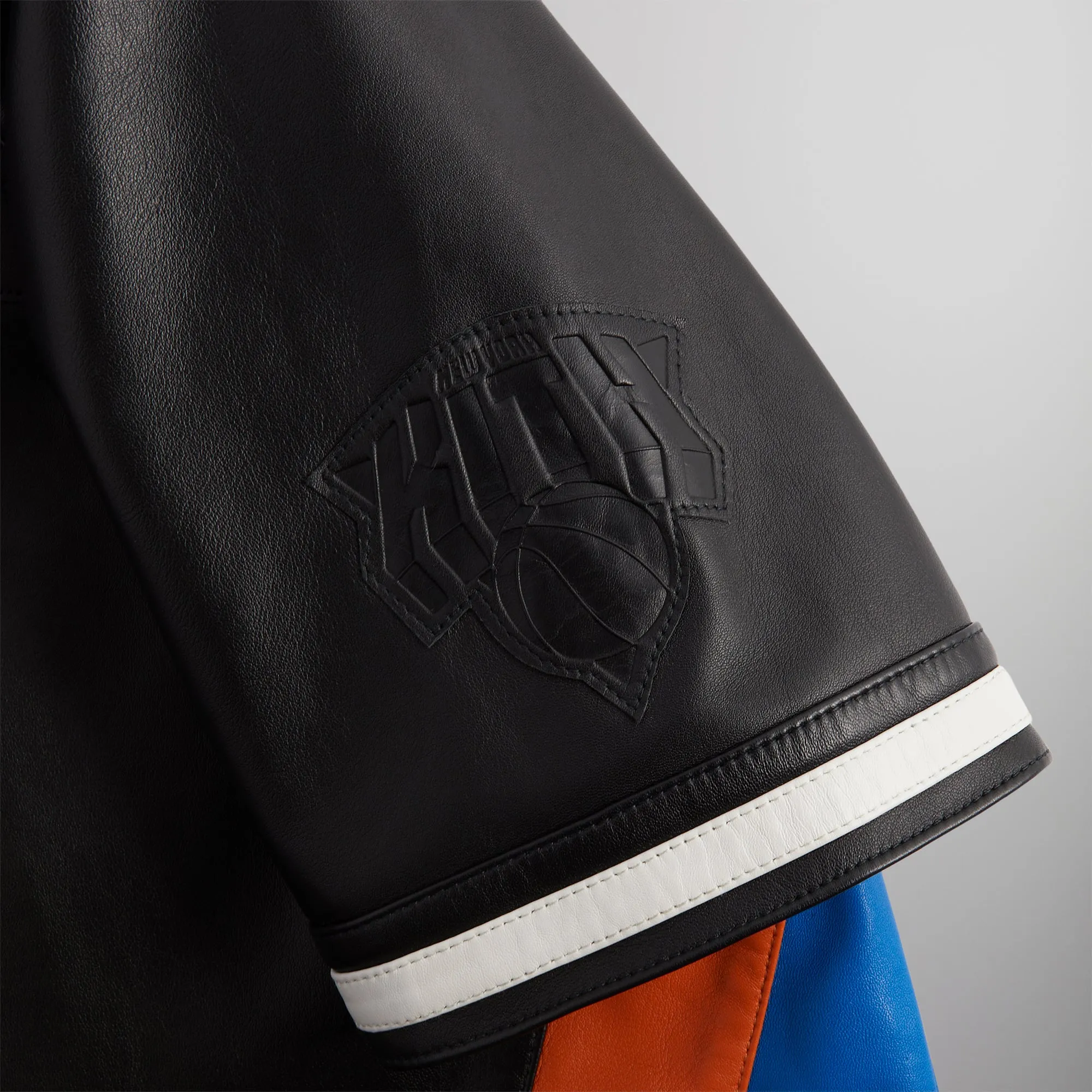 Kith for the New York Knicks Leather Woodpoint Shirt - Black sold by Kith product image thumbnail 4