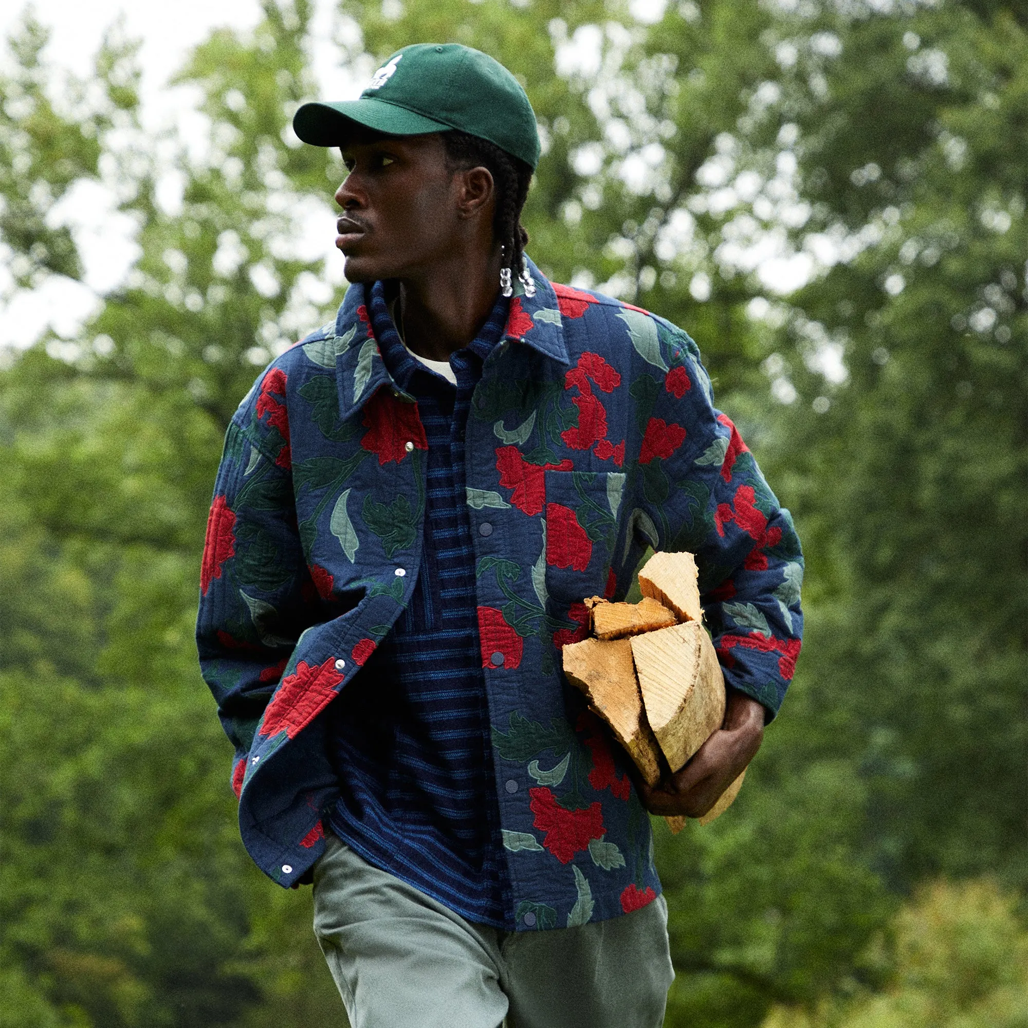 Kith Patchwork Brixton Puffed Shirt Jacket - Nocturnal | Parallel