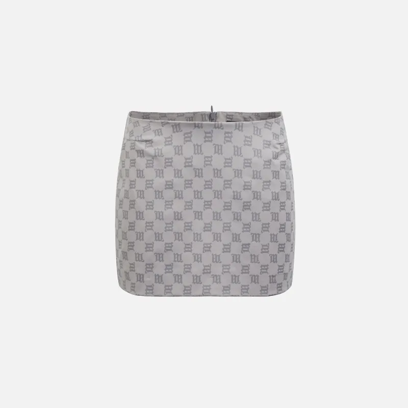 MISBHV Monogram Lycra Mini Skirt - Tortora sold by Kith