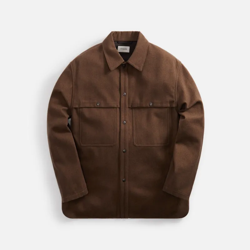 Lemaire Storm Flap Overshirt - Mushroom sold by Kith